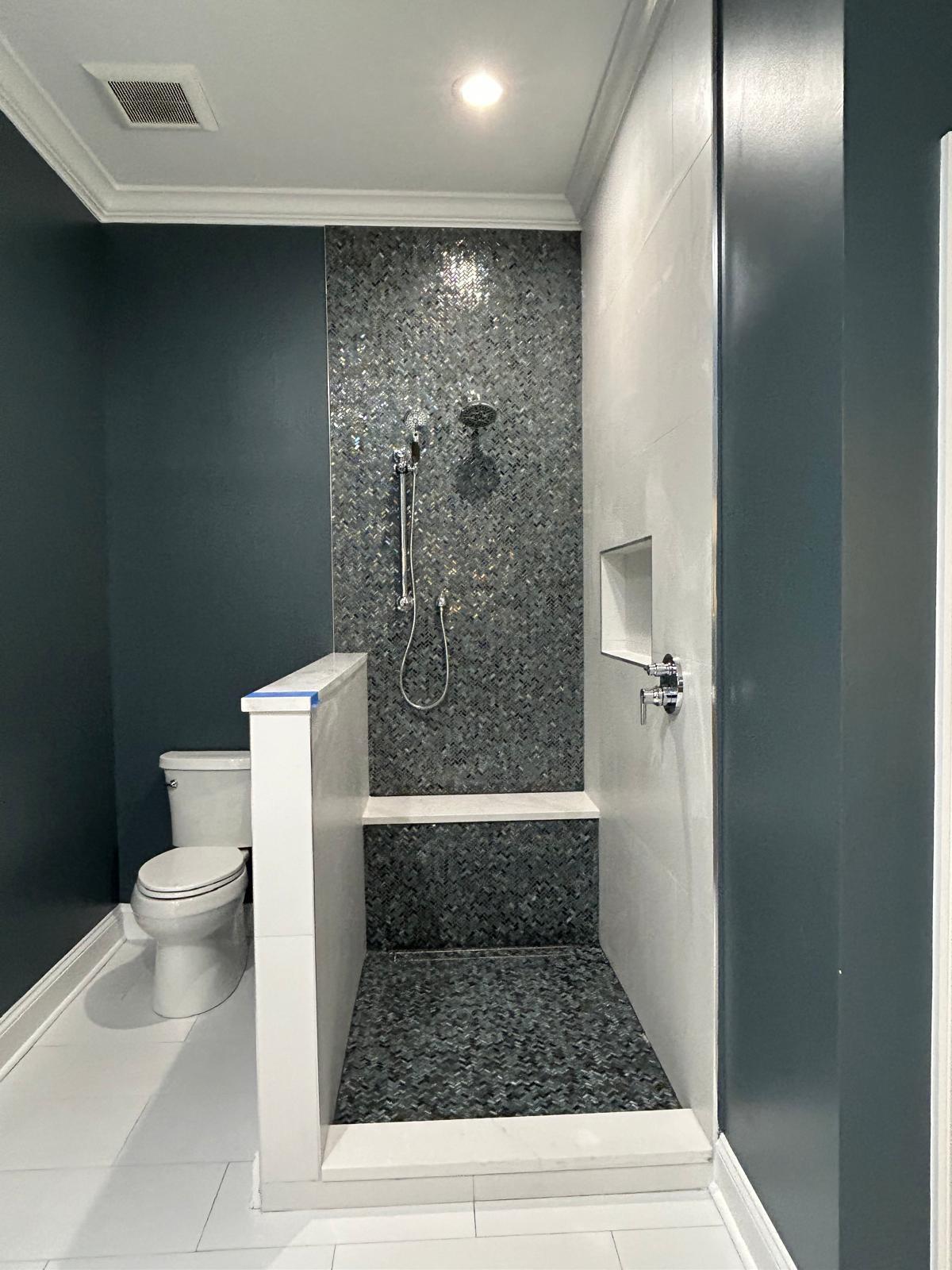 Bathroom Remodel — Custom tile walk-in shower